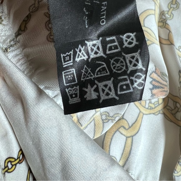 Zara Accessories long sleeve gold chain print bodysuit Size Small A1 Bodysuit - Picture 6 of 8